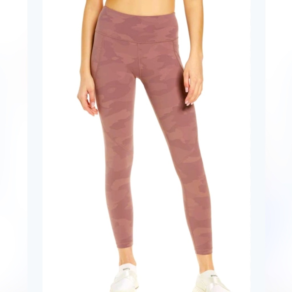 Sweaty Betty NWT Power 7/8 Workout Leggings in Pink Tonal Camo Print